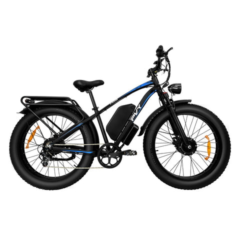 Bicicletta Elettrica PVY MAX26 FT - Motore 250W*2 Batteria 48V30AH Ruote da 26 Pollici Freni a Disco Ldraulici - Nero