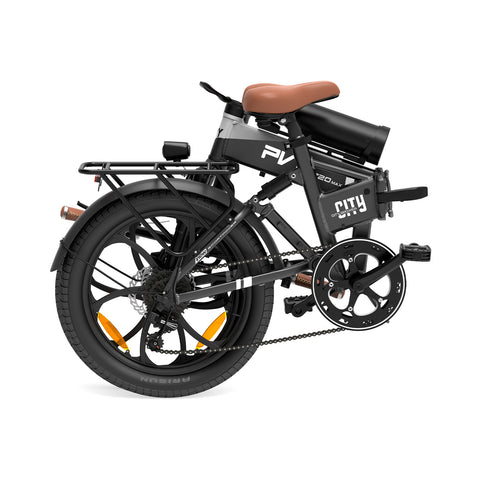 Bicicletta Elettrica PVY Z20 MAX IT - Motore 250W Batteria 36V15AH+36V10.6AH Ruote da 20 Pollici Freni a Disco Ldraulici - Grigio