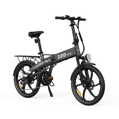 Bicicletta Elettrica PVY Z20 Pro - Motore 250W Batteria 36V10.4AH Autonomia 80KM Freno a Disco Meccanico - Grigio