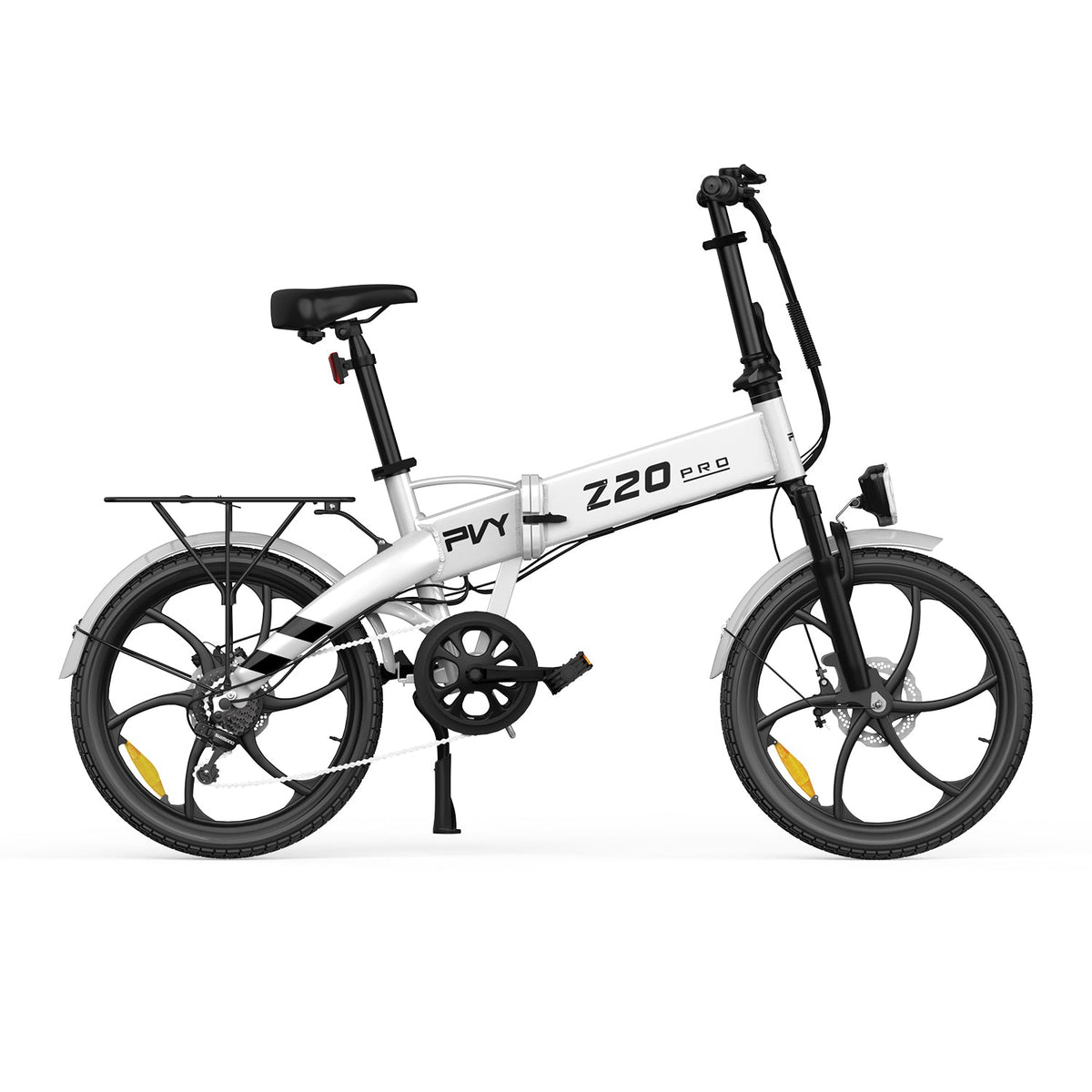 Bicicletta Elettrica PVY Z20 Pro - Motore 250W Batteria 36V10.4AH Autonomia 80KM Freno a Disco Meccanico - Bianco