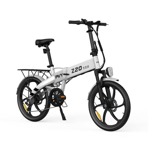 Bicicletta Elettrica PVY Z20 Pro - Motore 250W Batteria 36V10.4AH Autonomia 80KM Freno a Disco Meccanico - Bianco