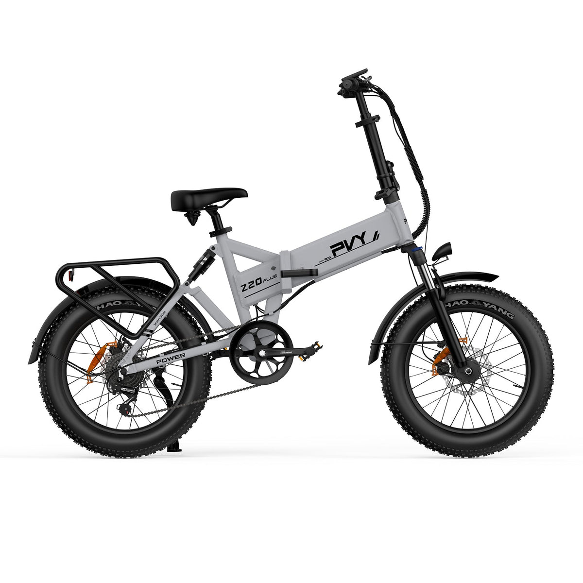 Bicicletta Elettrica PVY Z20 Plus 1000 - Motore 250W Batteria 48V16.5AH Autonomia 120KM Freno a Disco Idraulic - Grigio