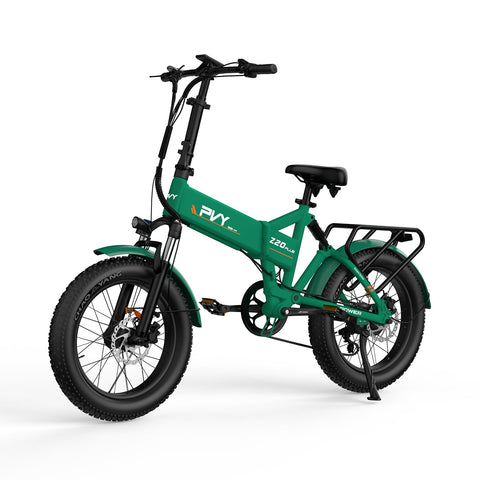 Bicicletta Elettrica PVY Z20 Plus 1000 - Motore 250W Batteria 48V16.5AH Autonomia 120KM Freno a Disco Idraulic - Verde