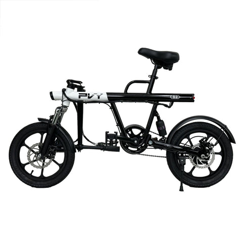 Bicicletta Elettrica PVY S2 Motore 250W Batteria 36V7.5AH Autonomia 60KM Freno a Disco Meccanico - Bianco e nero