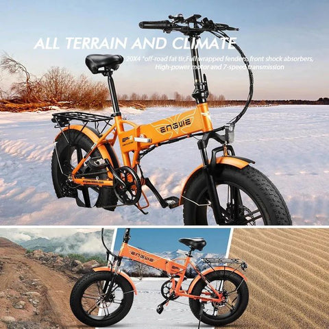 Bicicletta elettrica ENGWE EP-2 PRO - Potenza 750W, autonomia 60KM - Colore arancione