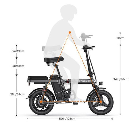 Bicicletta elettrica ENGWE T14 EU - Potenza 250W, autonomia 45KM - Colore grigio