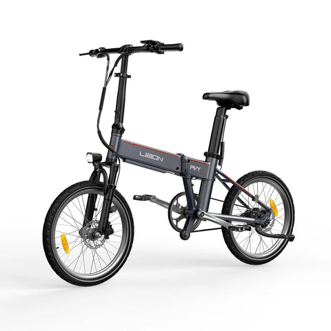 PVY Libon 20.4AH Bicicletta Elettrica - Motore 500W Doppia Batteria 36V10.4AH+36V10AH Autonomia 260KM Freno a Disco Idraulic - Grigio