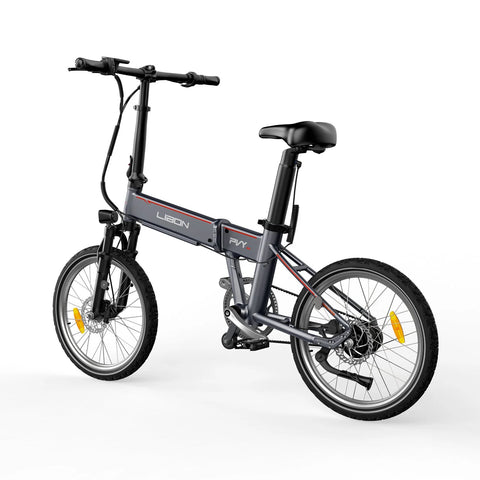 PVY Libon 20.4AH Bicicletta Elettrica - Motore 500W Doppia Batteria 36V10.4AH+36V10AH Autonomia 260KM Freno a Disco Idraulic - Grigio