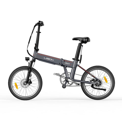 PVY Libon 20.4AH Bicicletta Elettrica - Motore 500W Doppia Batteria 36V10.4AH+36V10AH Autonomia 260KM Freno a Disco Idraulic - Grigio