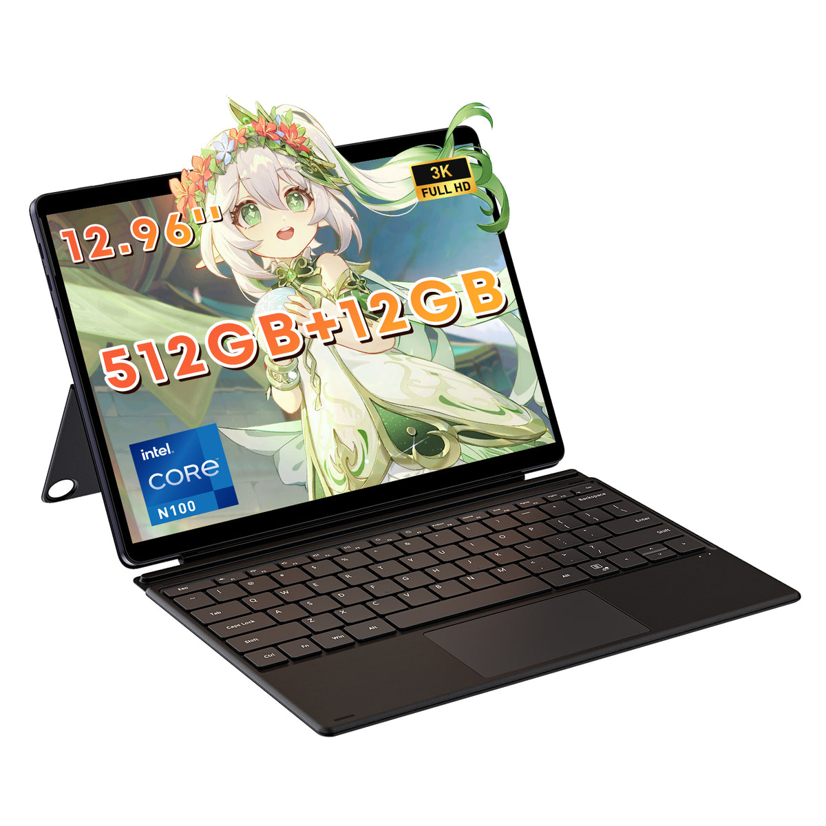 Tablet CHUWI Hi10 Max - Processore Intel N100 Quad Core Display 12.96"  Windows 11 12GB+512GB Batteria 4800mAH Viene Stilo HiPen H7/H8 aggiuntivo incluso - Grigio