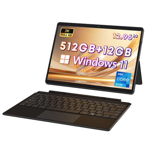 Tablet CHUWI Hi10 Max - Processore Intel N100 Quad Core Display 12.96"  Windows 11 12GB+512GB Batteria 4800mAH Viene Stilo HiPen H7/H8 aggiuntivo incluso - Grigio