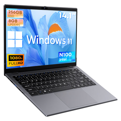 Laptop CHUWI GemiBook XPro - Processore Intel N100 Display 14.1" Windows 11 8GB+256GB Batteria - Grigio