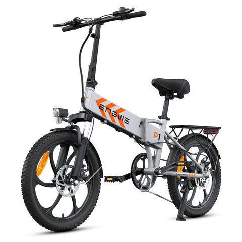 Bicicletta Elettrica ENGWE P1 - Pneumatici Da 20 Pollici Motore 250W Batteria 36V13AH Freno A Disco Meccanico - Argento