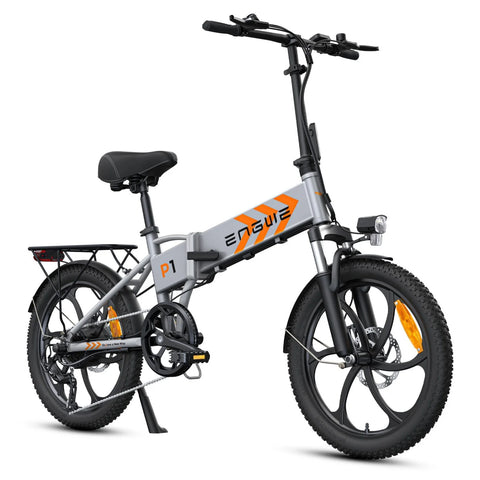 Bicicletta Elettrica ENGWE P1 - Pneumatici Da 20 Pollici Motore 250W Batteria 36V13AH Freno A Disco Meccanico - Argento