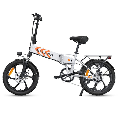 Bicicletta Elettrica ENGWE P1 - Pneumatici Da 20 Pollici Motore 250W Batteria 36V13AH Freno A Disco Meccanico - Bianco