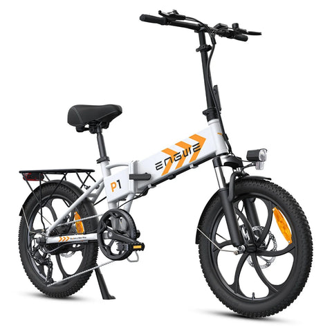 Bicicletta Elettrica ENGWE P1 - Pneumatici Da 20 Pollici Motore 250W Batteria 36V13AH Freno A Disco Meccanico - Bianco