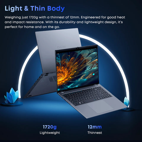 Laptop CHUWI Gemibook Plus - Processore Inte N150 15.6" Display 16GB+512GB Windows 11 Batteria 5000mAh - Grigio