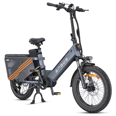 Bicicletta Elettrica ENGWE LE20 EU E-Bike - Pneumatici Da 20 Pollici Motore 250W  Batteria Singola 48V19.2AH Freni Idraulici - Grigio