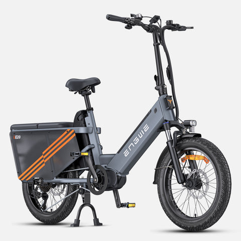 Bicicletta Elettrica ENGWE LE20 EU - Pneumatici Da 20 Pollici Motore 250W Doppia Batteria 48V38.4AH Freni Idraulici - Grigio